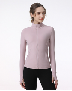 Women's Long Sleeve Zip Sports Jacket for Yoga & Running