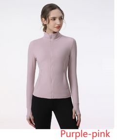 Women's Long Sleeve Zip Sports Jacket for Yoga & Running